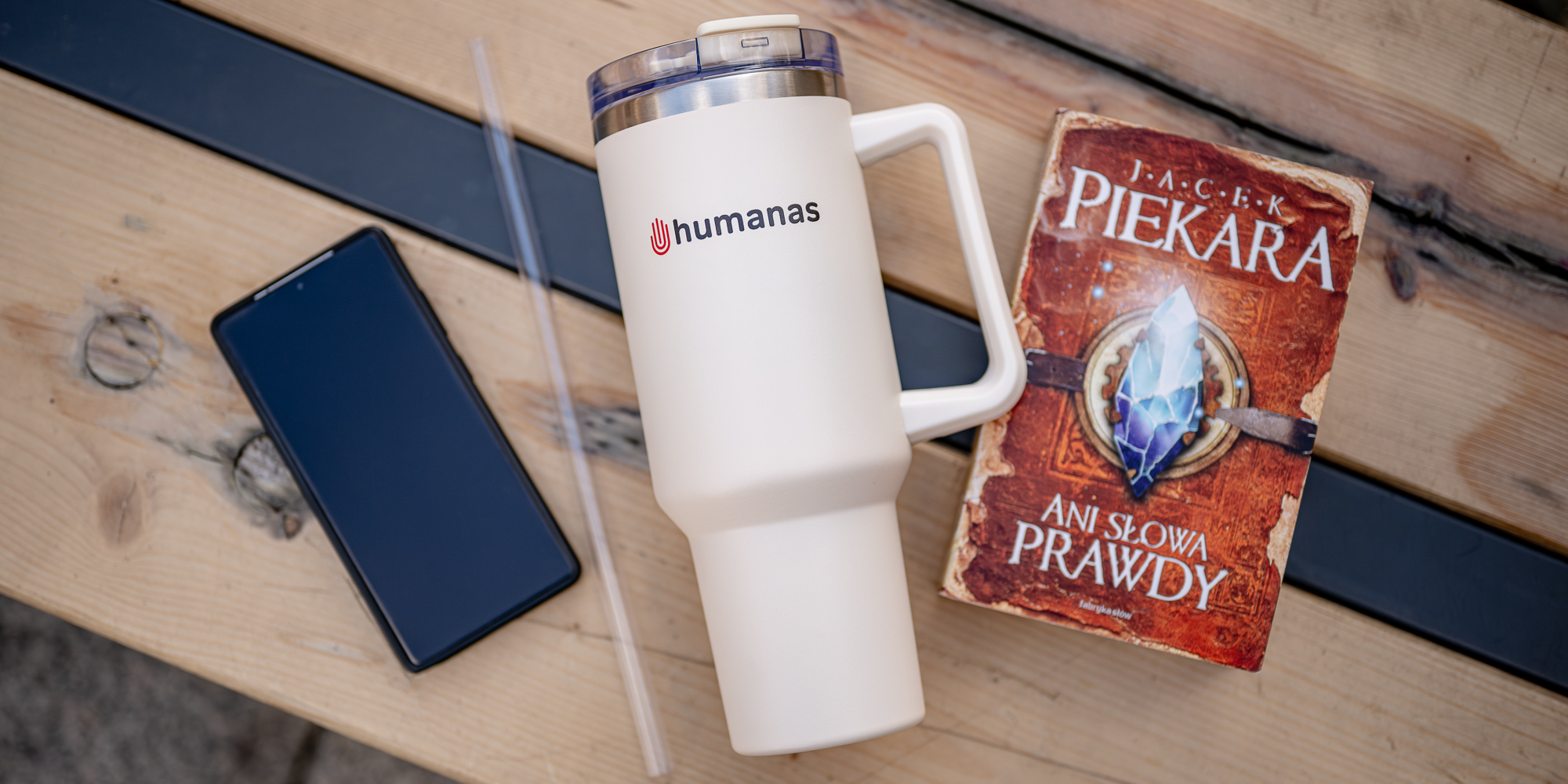 Kubek termiczny Humanas Viva 1200 ml - beżowy